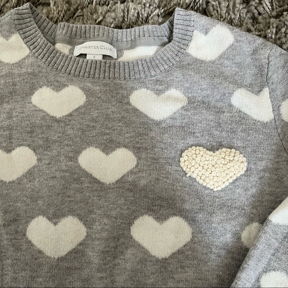 Charter Club Heart Sweater, S - Picture 4 of 6